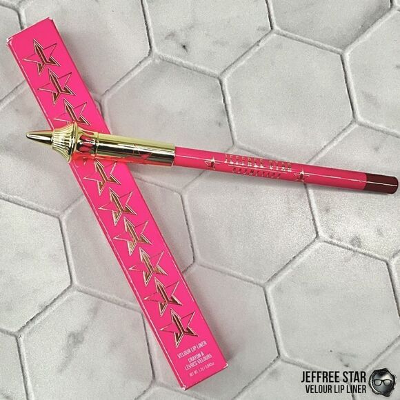 JEFFREE STAR VELOUR LIP LINER PENCIL IN ANDROGYNY DIRTY PLUM MAUVE FULL SIZE NEW - Picture 3 of 14
